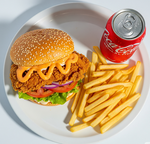 Flaming Chicken Classic Chicken Burger 